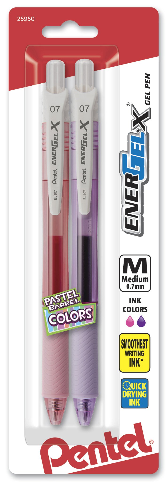 Amazon.com: Pentel EnerGel-X Pastel Barrels Retractable